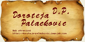 Doroteja Palačković vizit kartica